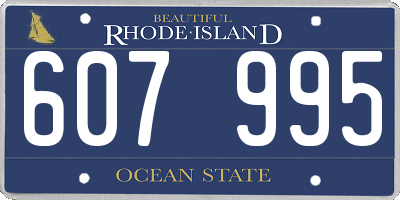 RI license plate 607995