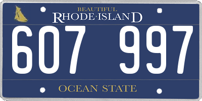 RI license plate 607997