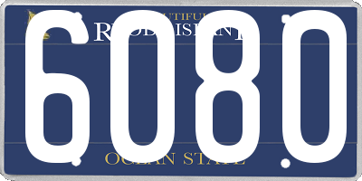RI license plate 6080