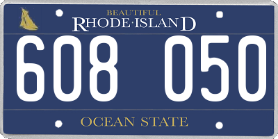 RI license plate 608050