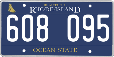 RI license plate 608095