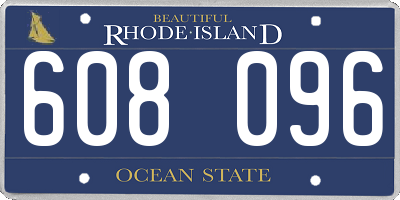 RI license plate 608096