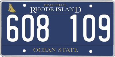 RI license plate 608109