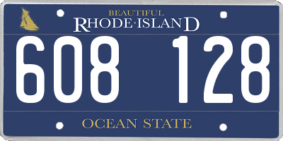 RI license plate 608128