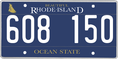 RI license plate 608150