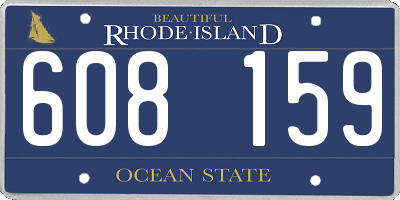 RI license plate 608159