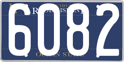 RI license plate 6082