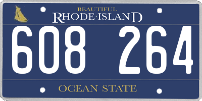 RI license plate 608264