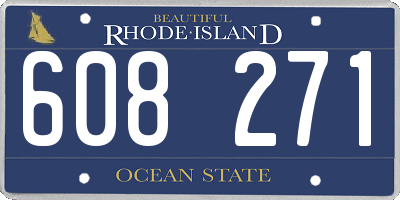 RI license plate 608271
