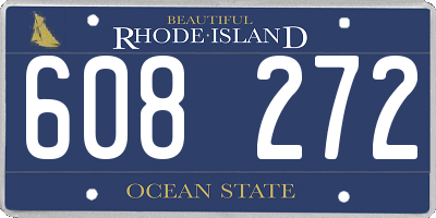 RI license plate 608272