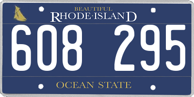 RI license plate 608295