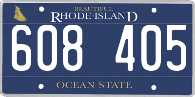 RI license plate 608405