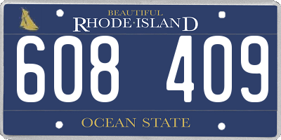 RI license plate 608409