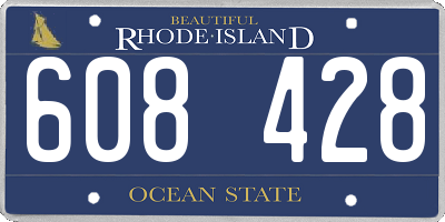 RI license plate 608428