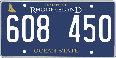 RI license plate 608450