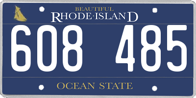 RI license plate 608485