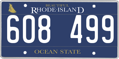 RI license plate 608499