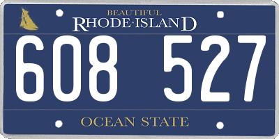 RI license plate 608527