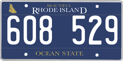 RI license plate 608529