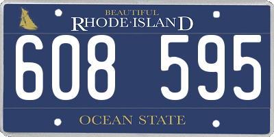 RI license plate 608595