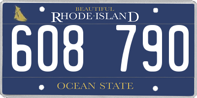 RI license plate 608790