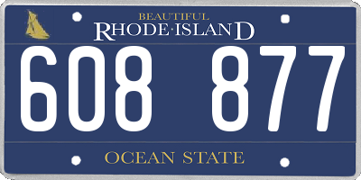 RI license plate 608877