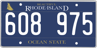 RI license plate 608975