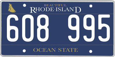 RI license plate 608995