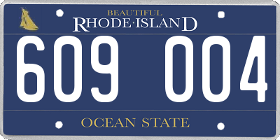 RI license plate 609004