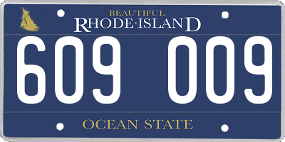 RI license plate 609009