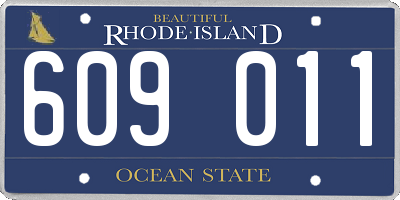 RI license plate 609011