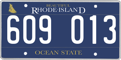 RI license plate 609013