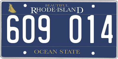 RI license plate 609014