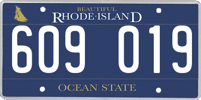 RI license plate 609019