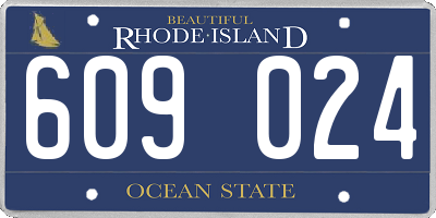 RI license plate 609024