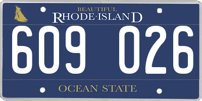 RI license plate 609026