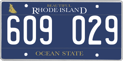 RI license plate 609029