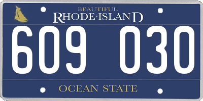 RI license plate 609030