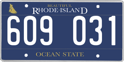 RI license plate 609031
