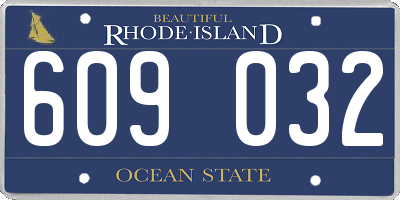 RI license plate 609032
