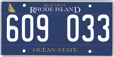 RI license plate 609033