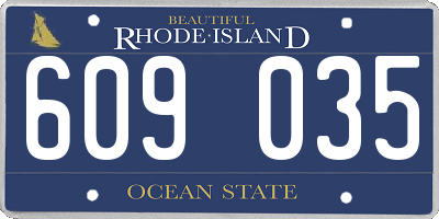 RI license plate 609035