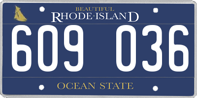RI license plate 609036