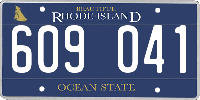 RI license plate 609041