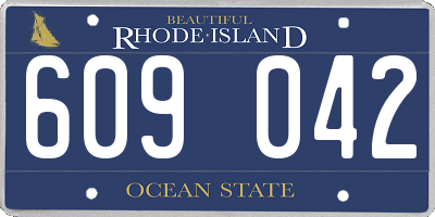 RI license plate 609042