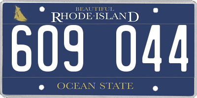 RI license plate 609044