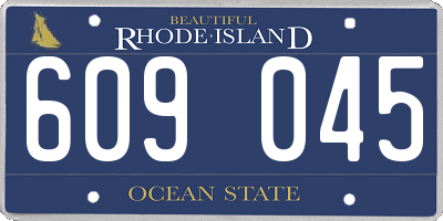 RI license plate 609045