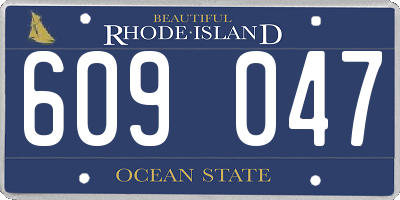 RI license plate 609047