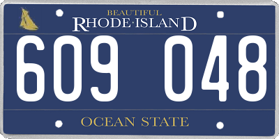 RI license plate 609048