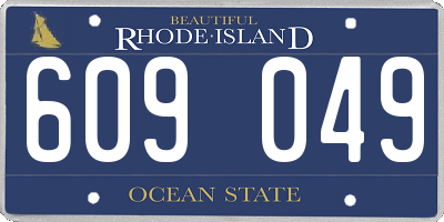 RI license plate 609049